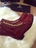 Boots patent leather burgundy and black 